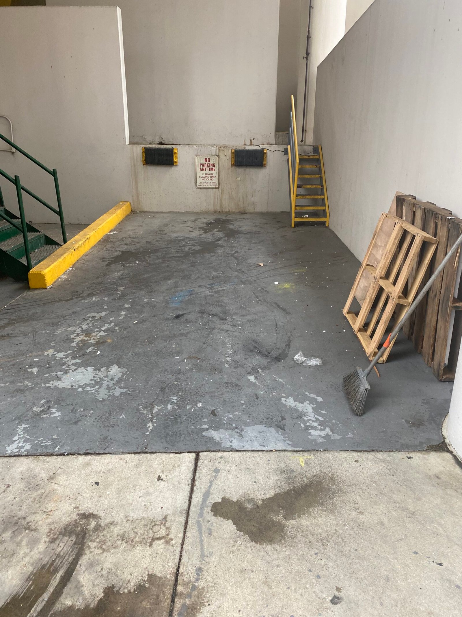Clean loading dock after pickup